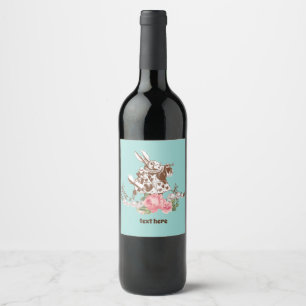 alice in wonderland flora  wine label