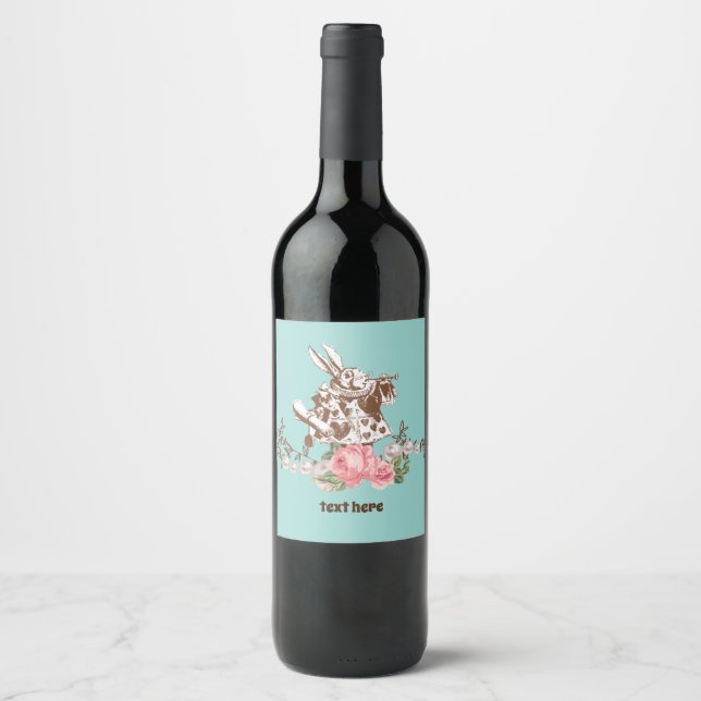 alice in wonderland flora  wine label (Front)