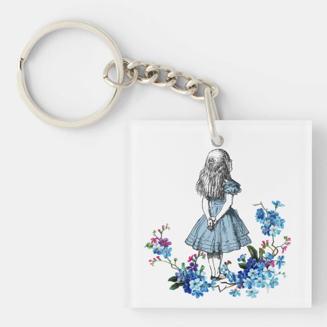 Alice in Wonderland Floral Baby Keychain (Front)