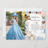 Alice in Wonderland Floral Birthday Tea Picture
