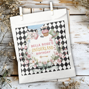 Alice in Wonderland Flower Frame  1st birthday Favour Bags