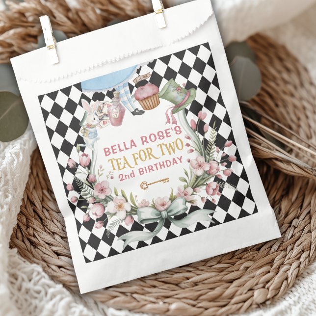 Alice in Wonderland Flower Frame  2nd birthday Favour Bags (Creator Uploaded)