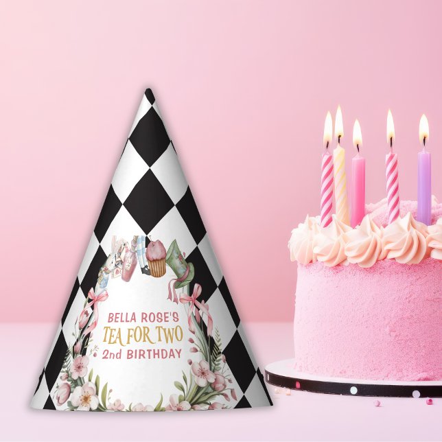 Alice in Wonderland Flower Frame  2nd birthday Party Hat (Creator Uploaded)