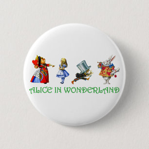 ALICE IN WONDERLAND & FRIENDS 6 CM ROUND BADGE
