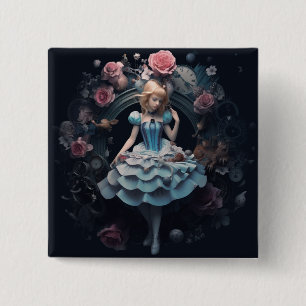 Alice in Wonderland Gift Card 15 Cm Square Badge