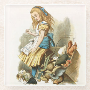 Alice In Wonderland Glass Coaster