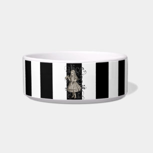 Alice In Wonderland Grunge (Black & White) Bowl