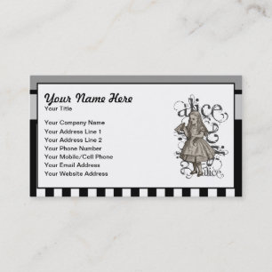Alice In Wonderland Grunge Business Card
