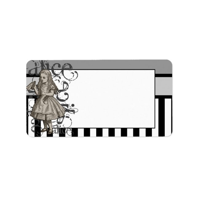 Alice In Wonderland Grunge Label (Front)