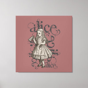 Alice In Wonderland Grunge (Pink) Canvas Print