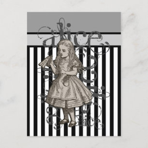 Alice In Wonderland Grunge Postcard