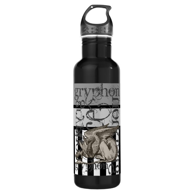 Alice In Wonderland Gryphon Grunge 710 Ml Water Bottle (Front)