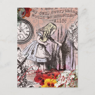 Alice in Wonderland Hatter and Rabbit Postcard