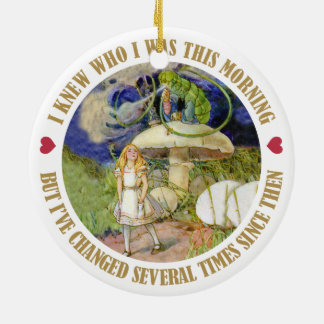 Alice in Wonderland - I Knew Who I Was This Mornin Ceramic Tree Decoration