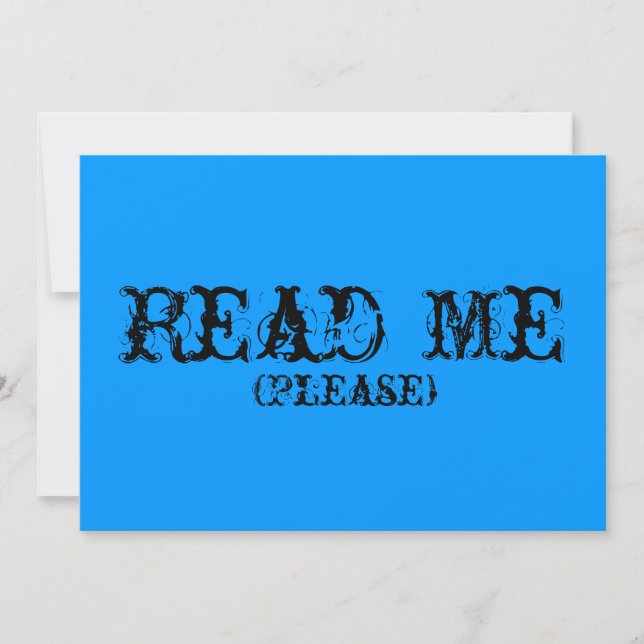 Alice in Wonderland Invitation (Front)