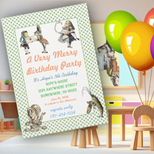 Alice In Wonderland Invitation  Birthday Party