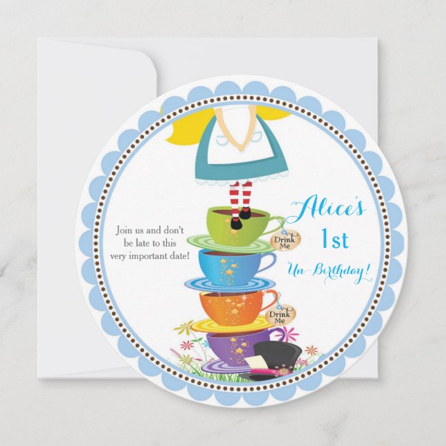 Alice in Wonderland Invitations (Front)