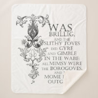 Alice In Wonderland Jabberwocky Sherpa Blanket