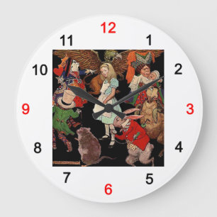 Alice in Wonderland , Jessie Willcox Smith Large Clock