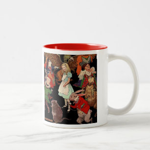 Alice in Wonderland , Jessie Willcox Smith Two-Tone Coffee Mug