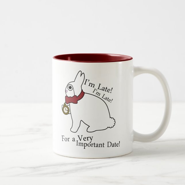 Alice in Wonderland Late Rabbit Mug (Right)