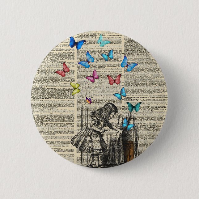 Alice In Wonderland - Let The Adventure Begin 6 Cm Round Badge (Front)