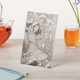 Alice In Wonderland Lewis Carroll Rackham Pedestal Sign
