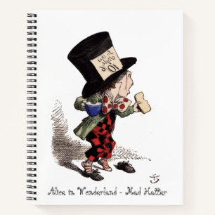 Alice in Wonderland - Mad Hatter (color) Notebook