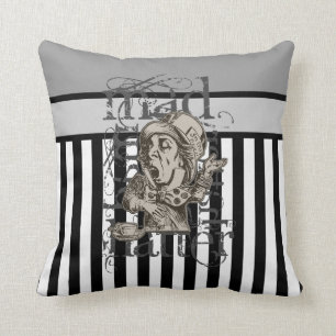 Alice In Wonderland Mad Hatter Grunge Cushion