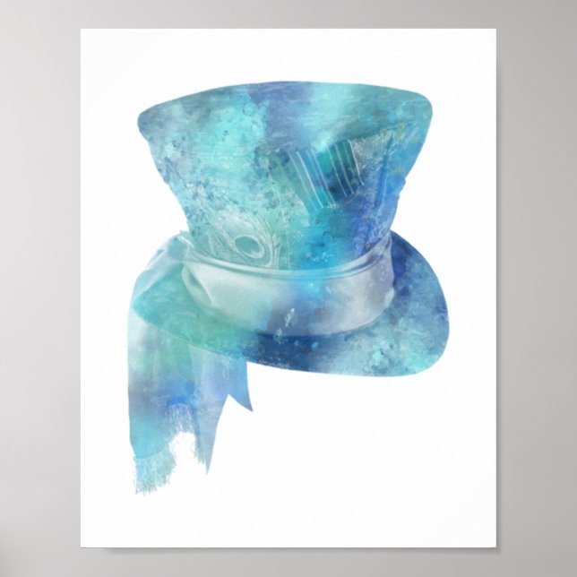 Alice in Wonderland Mad Hatter Hat Vertical Print (Front)