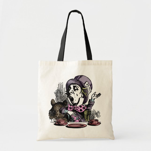 Alice in Wonderland Mad Hatter Tote Bag (Front)