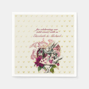Alice In Wonderland Mad Hatters Tea Party Custom Napkin