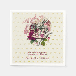 Alice In Wonderland Mad Hatters Tea Party Custom Napkin