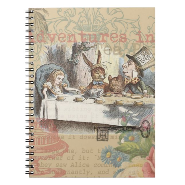 Alice in Wonderland Mad Tea Party Art Notebook (Front)