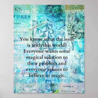 Alice in Wonderland magic quote Poster