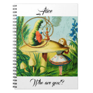 Alice in Wonderland - mushroom , sat a caterpillar Notebook