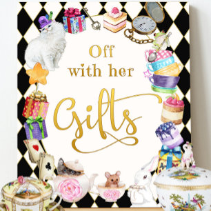 Alice in Wonderland Off with Her Gifts Poster