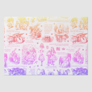 Alice in Wonderland Ombre Toile Quotes Tissue Paper
