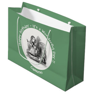 Alice in Wonderland Party - Alice and the Kitten Large Gift Bag