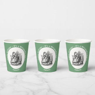 Alice in Wonderland Party - Alice and the Kitten   Paper Cups
