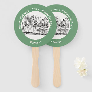 Alice in Wonderland Party - Mad Hatter's Tea Party Hand Fan
