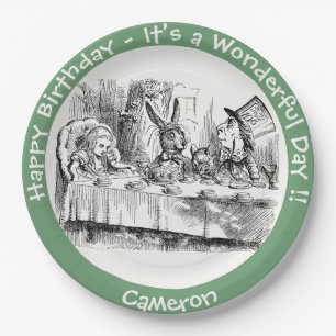 Alice in Wonderland Party - Mad Hatter's Tea Party Paper Plate