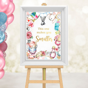 Alice in Wonderland Party Sign, Gifts Table Sign