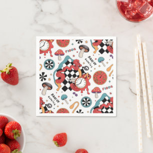 Alice in Wonderland Pattern  Napkin