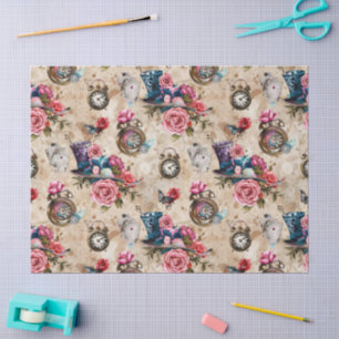 Alice in Wonderland Pattern Tissue Paper