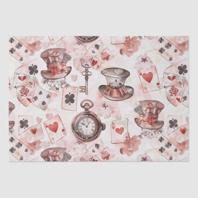 Alice in Wonderland Pattern Tissue Paper (Front)