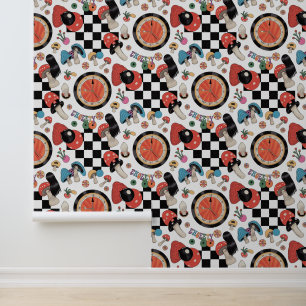 Alice in Wonderland Pattern Wallpaper