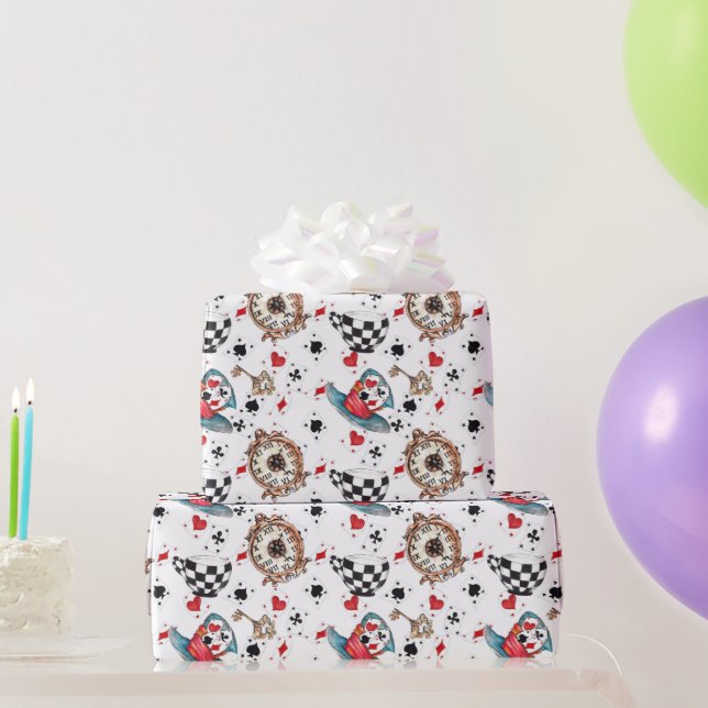 Alice in Wonderland Pattern Wrapping Paper (Party Gifts)