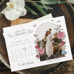 Alice In Wonderland Pencil Us In Calendar Photo Save The Date<br><div class="desc">Have your guest mark their calendars for your very important date with our beautifully designed vintage Alice in Wonderland-themed wedding photo save the date. Perfect for an Alice in Wonderland-themed wedding. We've meticulously restored the iconic Alice in Wonderland vintage white rabbit & Alice illustration by hand sketching and bringing it...</div>