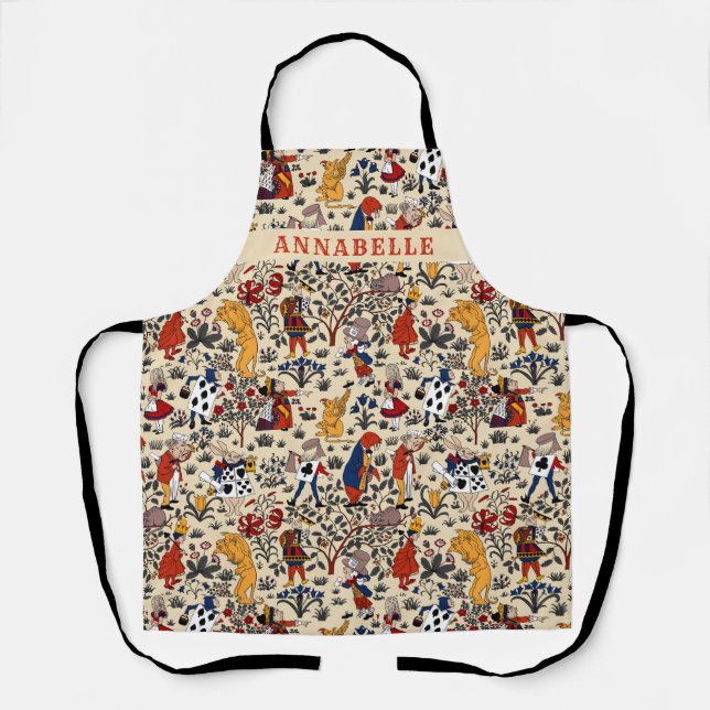 Alice in Wonderland Personalise Apron (Front)